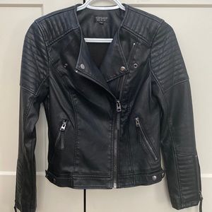 Topshop | Faux Leather Moto Jacket